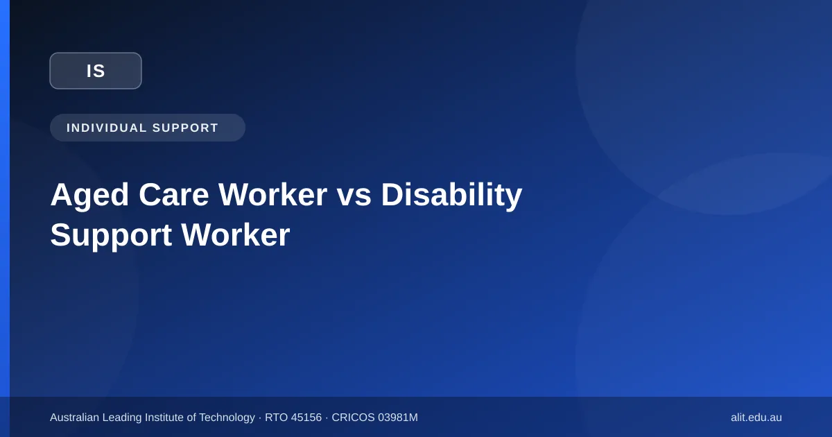 Aged care worker and disability support worker roles compared
