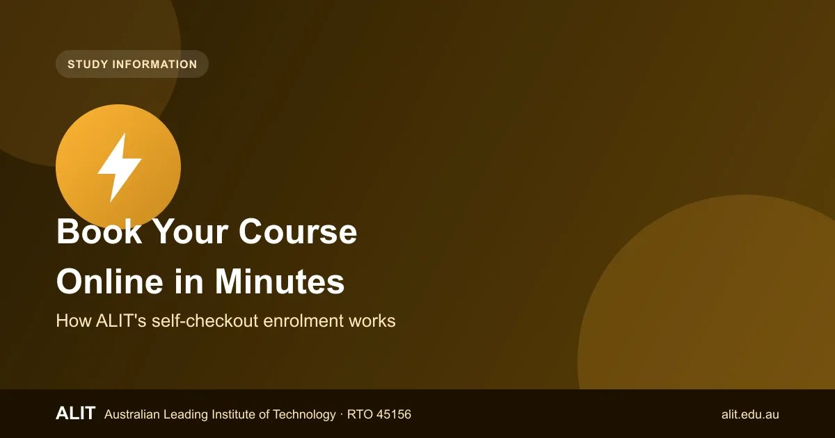 How ALIT's self-checkout enrolment lets you book a course online in minutes