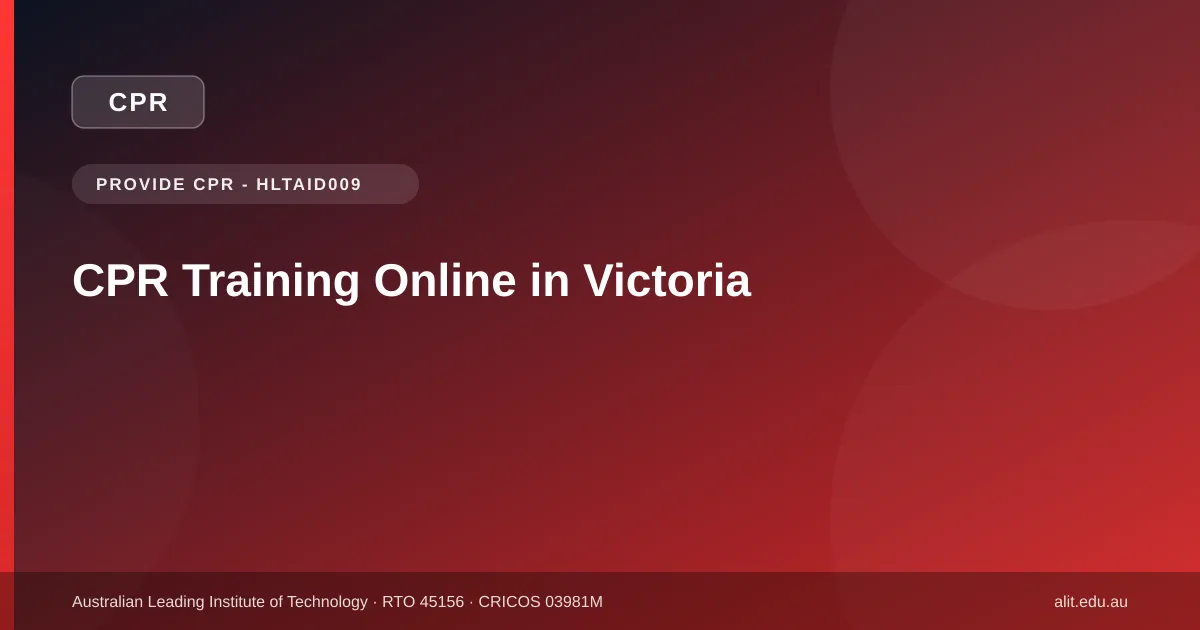 Can I Do CPR Training Online in Victoria?
